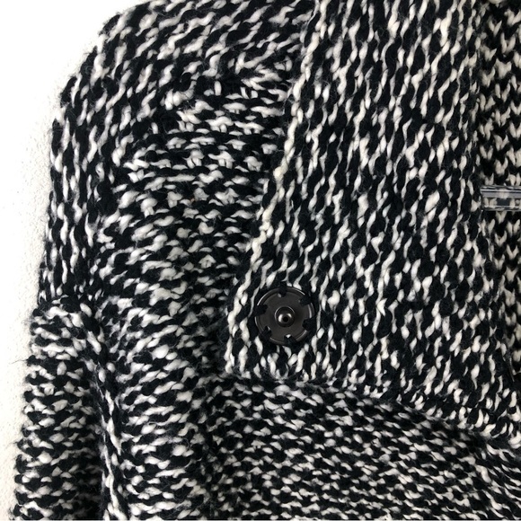Eileen Fisher Black and White knit snap front jacket sweater size: XL - Picture 6 of 16